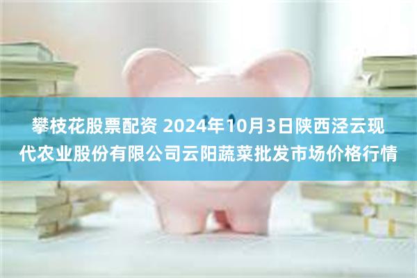 攀枝花股票配资 2024年10月3日陕西泾云现代农业股份有限