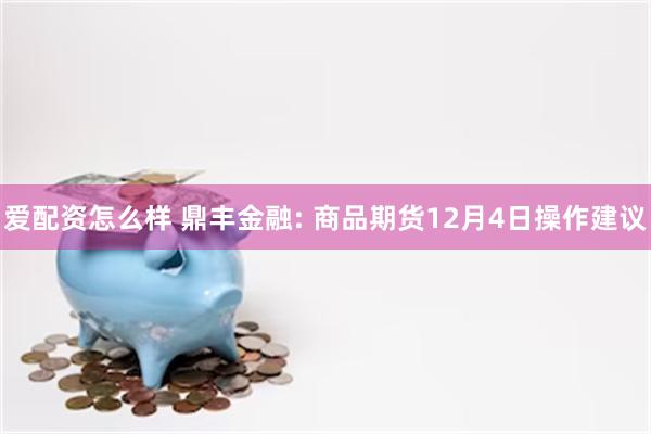 爱配资怎么样 鼎丰金融: 商品期货12月4日操作建议